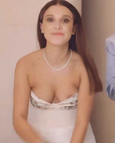 Millie Bobby Brown Showing Boobs